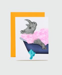 Delilah Jean White Rhinoceros - Greeting Card