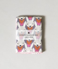 Haikara Little Handkerchief - Pink Bunny