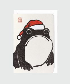 Greeting Card - Santa Frog