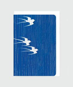 Greeting Card - Swallows in the Rain