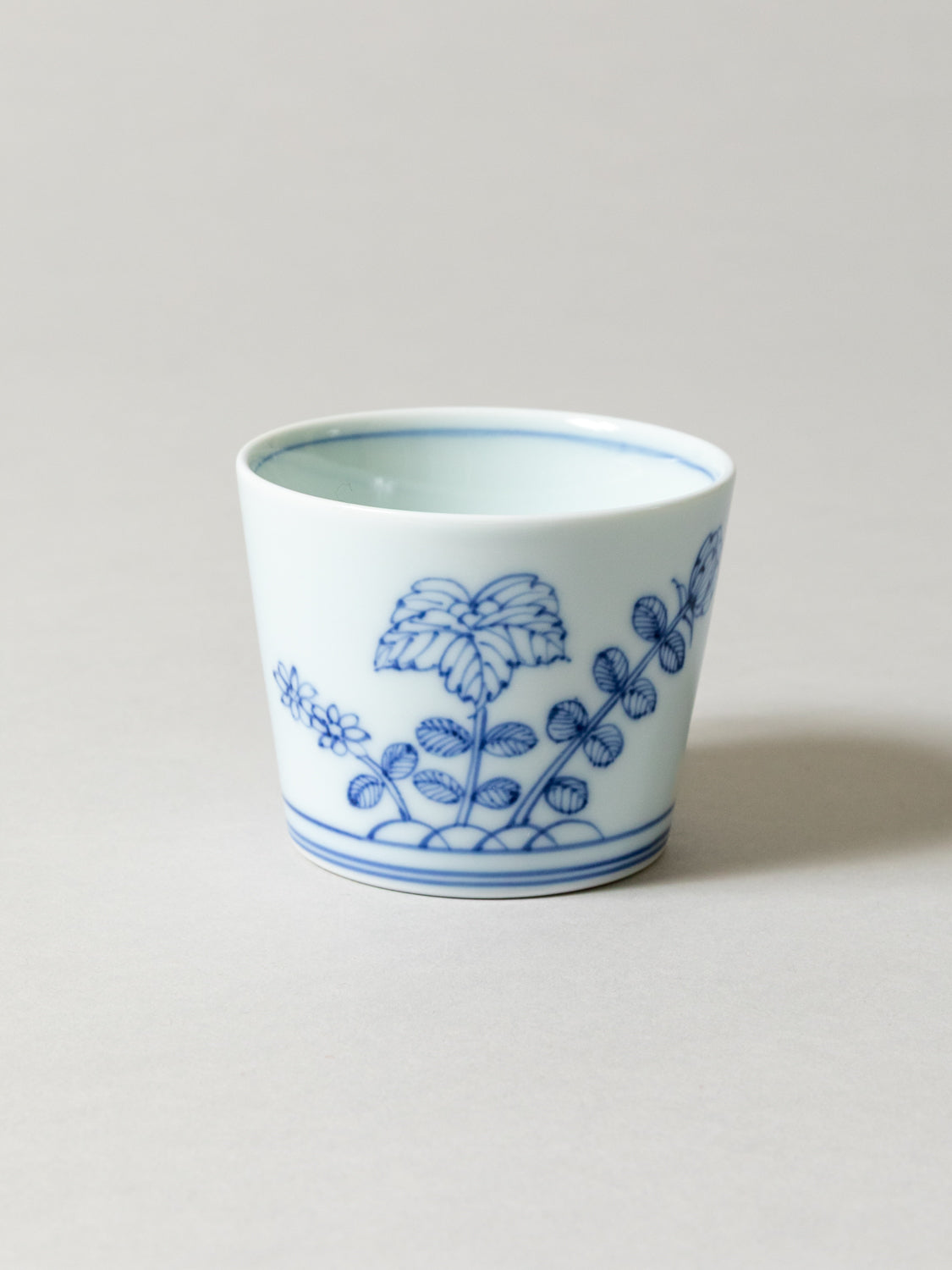 Sometsuke Choko Cup  -  Early Spring Flowers