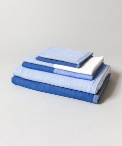 Two-Tone Chambray Towel - Blue