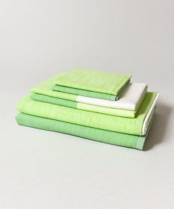 Two Tone Chambray Towel - Green